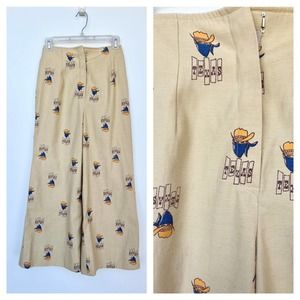 Sold//1970s Novelty Texas Bell Bottom Pants / Small